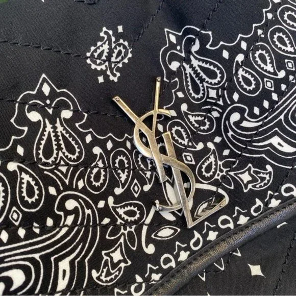 SOLD Saint Laurent YSL Medium Niki Chevron Quilted Bandana Bag - Picture 9 of 16